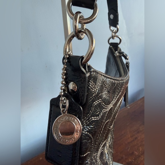 Coach Black Patent Shoulder Bag - Picture 8 of 9